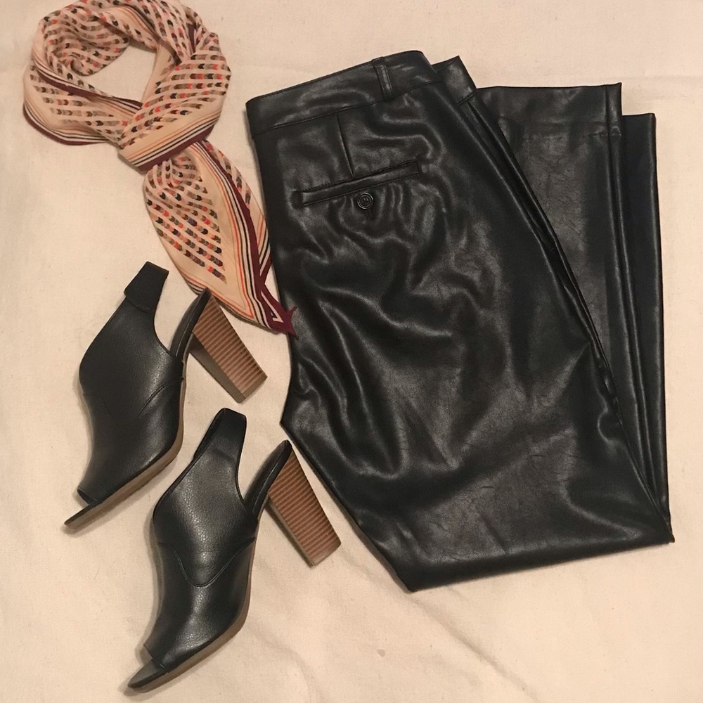 Black Avery Vegan leather pants